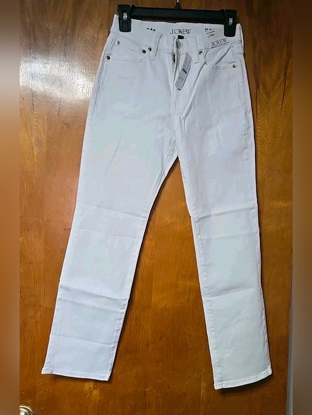 NWT J. Crew Slim-straight Jean in White SIZE Petite 24
